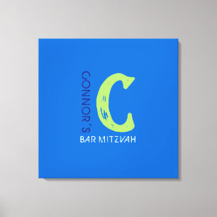 C Monogram Inloggningsnämnd för Bat mitzvah inlogg Canvastryck