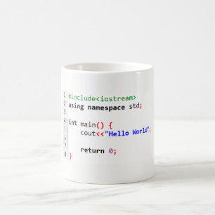 C++ Mugg för hejvärldskaffe