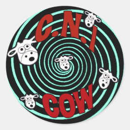 C.N.i Cow 2011 Logotyp Sticker Runt Klistermärke