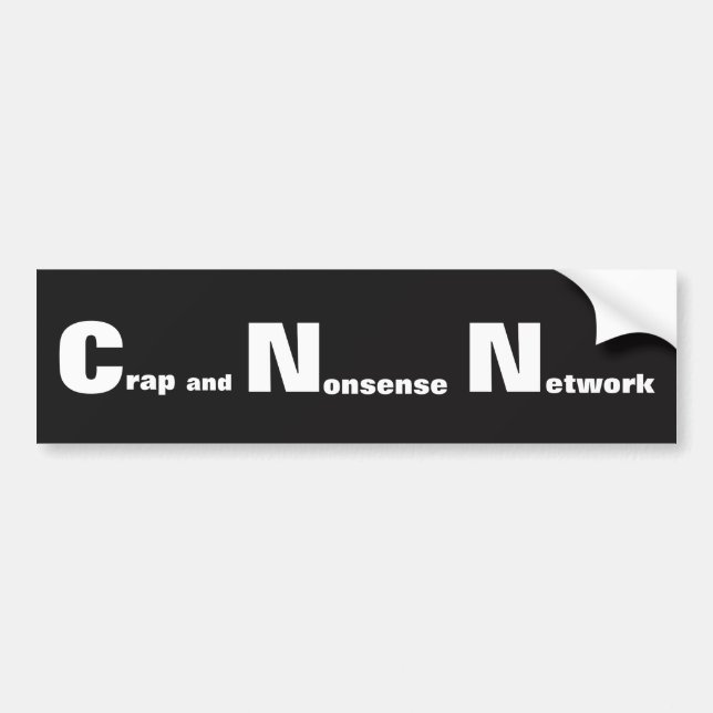 C N N Kasta och nonsens nätverk Bildekal (Framsidan)