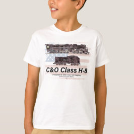 C&O Class H-8 Allegheny Locomotive - American flag T Shirt