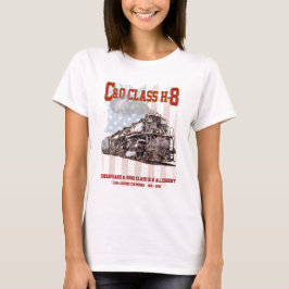 C&O Class H-8 Allegheny Locomotive - American flag T Shirt