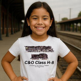 C&O Class H-8 Allegheny Steam Locomotive Profile T Shirt