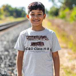 C&O Class H-8 Allegheny Steam Locomotive Profile T Shirt