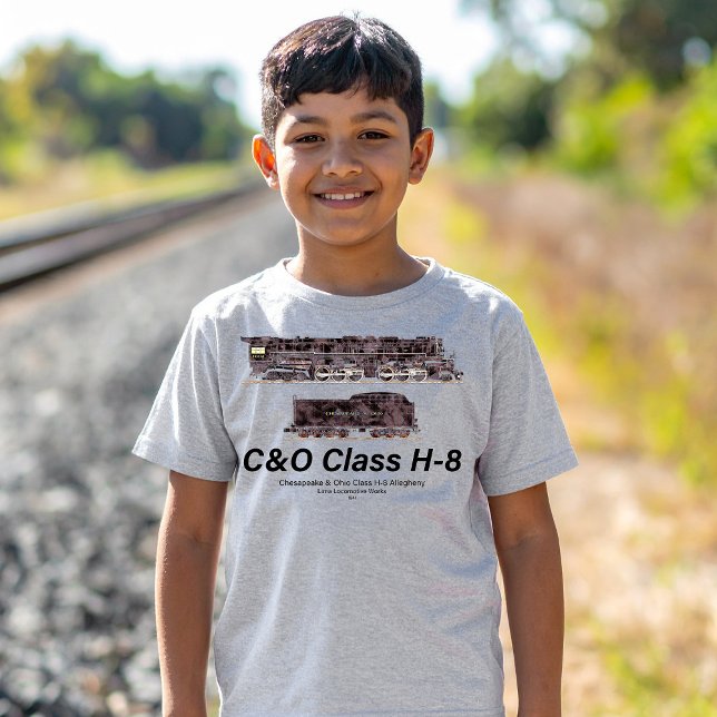 C&O Class H-8 Allegheny Steam Locomotive Profile T Shirt (C&O Class H-8 2-6-6-6 Allegheny Steam Locomotive. Boy Basic T-Shirt)