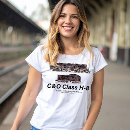 C&O Class H-8 Allegheny Steam Locomotive Profile T Shirt