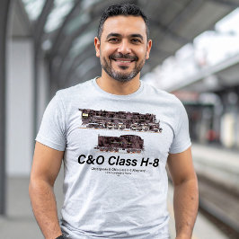 C&O Class H-8 Allegheny Steam Locomotive Profile T Shirt