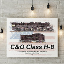 C&O Klass H-8 Allegheny Lokomotiv - Amerikansk fla