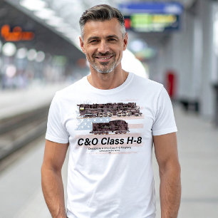 C&O Klass H-8 Allegheny Lokomotiv - Amerikansk fla T Shirt