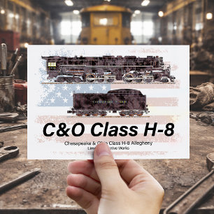 C&O Klass H-8 Allegheny Lokomotiv - Amerikansk fla Vykort