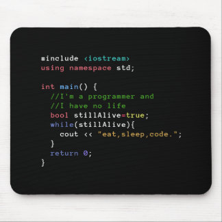 C++ Oändligt kretsa äter sömn kodifierar Mousepad Musmatta