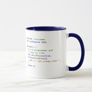C++ Oändligt kretsa äter, sovar och kodifierar Mugg