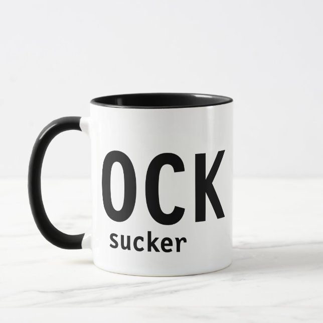 C ock Sucker Pun Funny Coffee Mugg (Vänster)