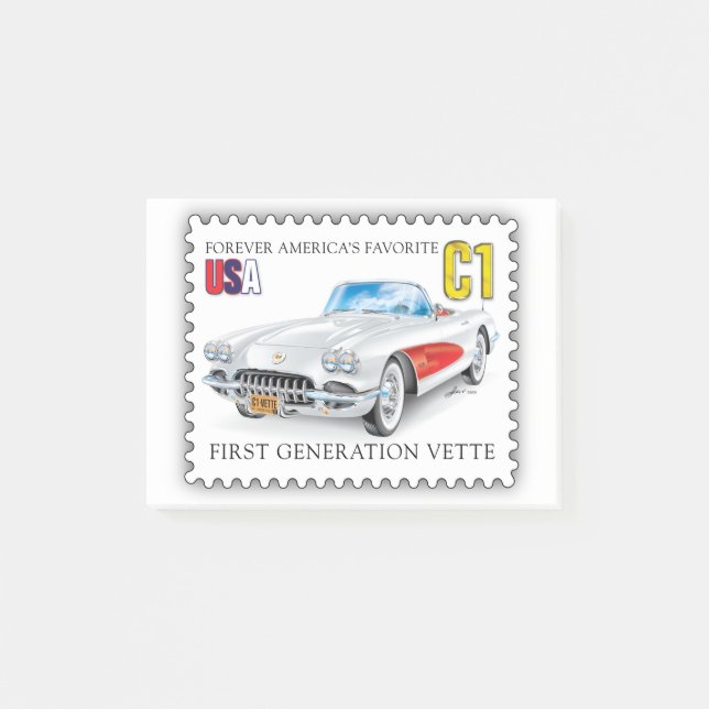 C-ONE AUTOMOBILE ART POST-IT BLOCK (Framsida)