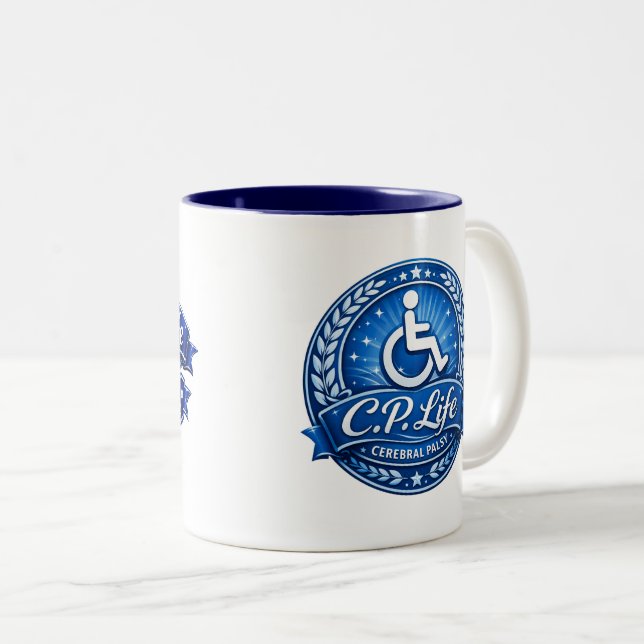 C.P. Life - Cerebral Palsy Kaffe Mugg Design 1 (Framsida höger)