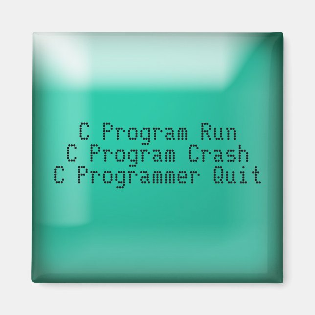 C Programmeravslutning Magnet (Framsidan)
