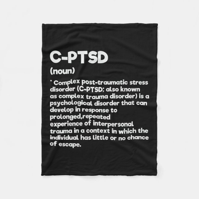 C-ptsd Definition Stressar medvetandegrad Mental P Fleecefilt (Framsidan)