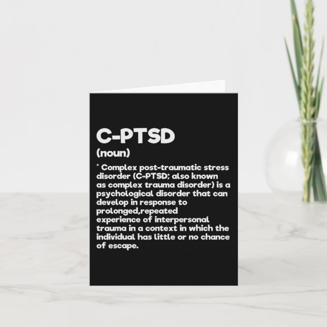 C-ptsd Definition Stressar medvetandegrad Mental P Kort (Framsida)