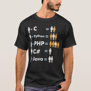 C Python Php Java Programmer Coding T Shirt