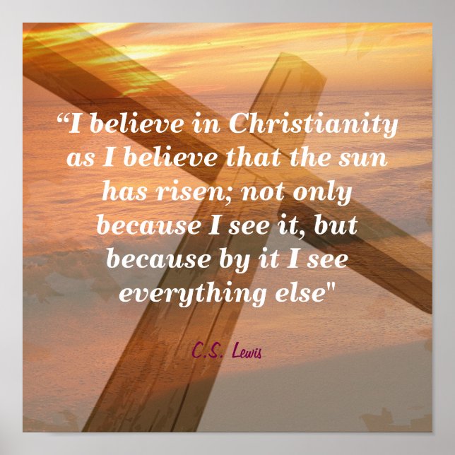 C. S. Lewis-citat om kristendom Poster (Framsidan)