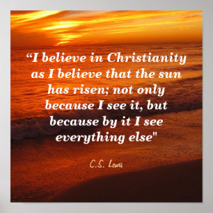 C. S. Lewis citat om kristendomen Poster