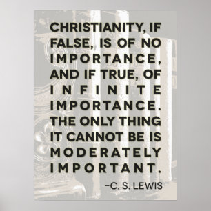 C.S. Lewis Citering affisch - "kristendomen… ",