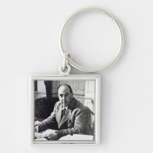 C.S. Lewis Fyrkantig Silverfärgad Nyckelring