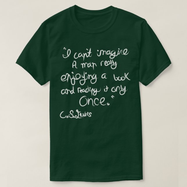 C S Lewis on Books T Shirt (Design framsida)
