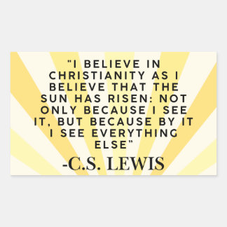 C.S. Lewis quote sticker- Christianity Rektangulärt Klistermärke