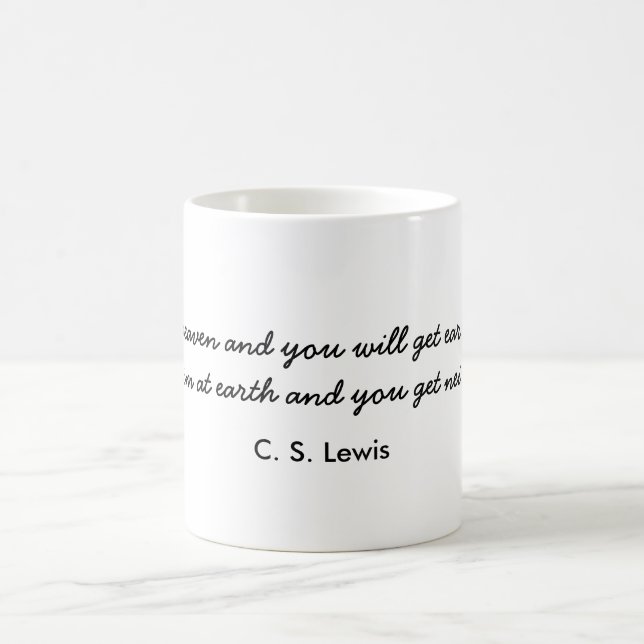 C.S. Lewis, "syfte på himmel…", Kaffemugg (Center)