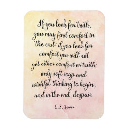 C.S. Lewis Truth Quote Art Skriv ut Magnet