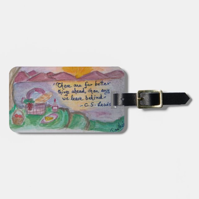 C S Lewis vet hur man lindrar bra byes! Bagagebricka (Horisontell Framsida)