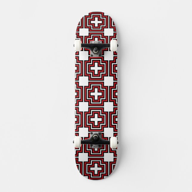 C&S Röd Skateboard Bräda 21,5 Cm (Framsida)