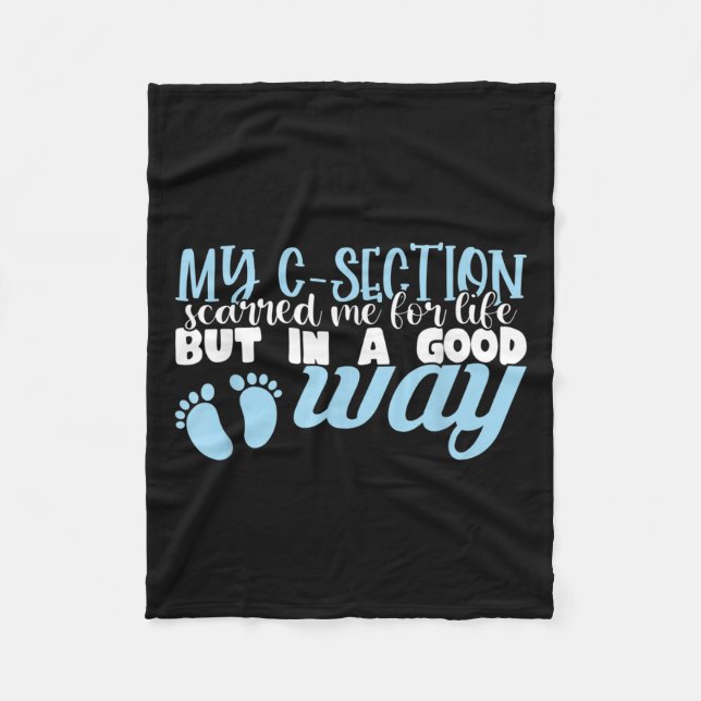 C-section Cesarean New Mom Of Baby Boy Recovery Qu Fleecefilt (Framsidan)