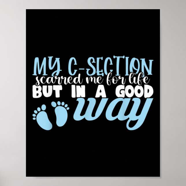 C-section Cesarean New Mom Of Baby Boy Recovery Qu Poster (Framsidan)