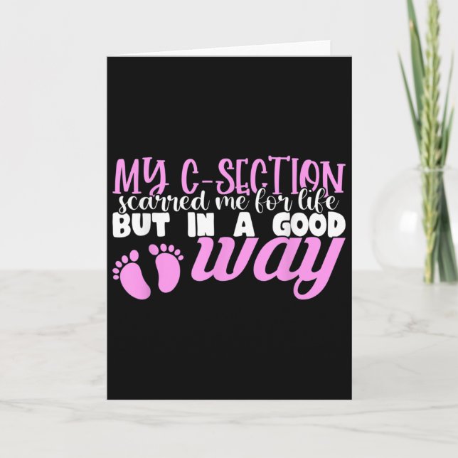 C-section Cesarean New Mom Of Baby Girl Recovery Q Kort (Framsida)