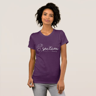 C-Section Strong Lila Kort-Sleased T-Shirt