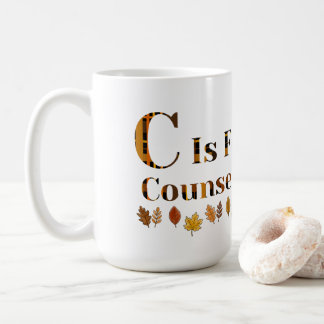 C står för skolrådgivare kaffemugg