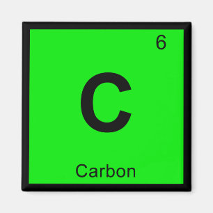 C - Symbol för bord för kolkemi periodiskt Magnet