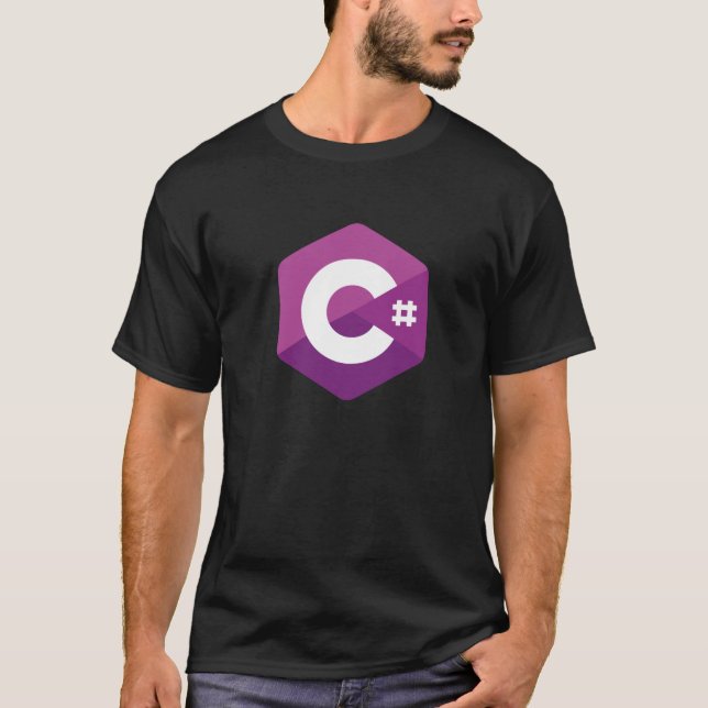 C Vass C# Programming-Logotyp T Shirt (Framsida)