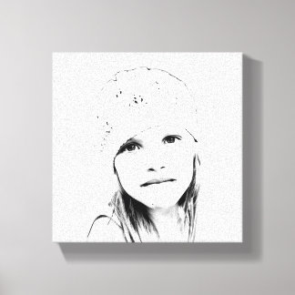 C Vector i svartvitt Canvastryck