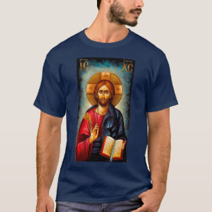 c xc nika ikon Jesus Kristus pentokrator ortheter T Shirt