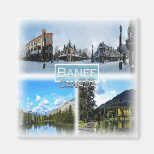CA0028 Amerika, Kanada, Banff, Bow River, Fridge Magnet
