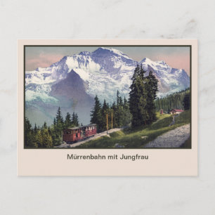 ca 1900 Jungfrau Mountain Muerren Railroad Vykort