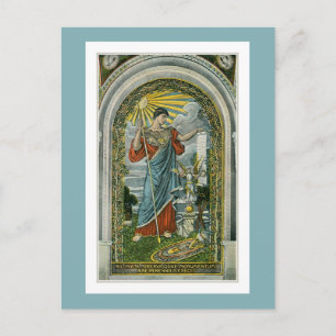 ca 1910, Minerva Mosaic vid kongressens Bibliotek Vykort