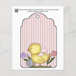 ca 4x5 Kyckling Baby Shower Present eller Fördelni Flygblad