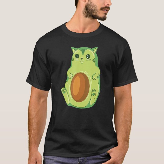 Ca Avocato Cat T Shirt (Framsida)