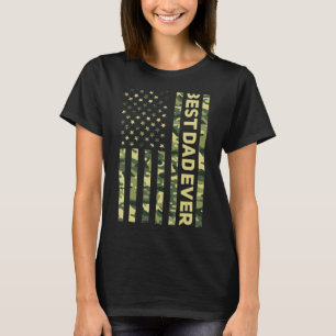 Ca Best Cat Pappa All American Flagga Camouflage T Shirt