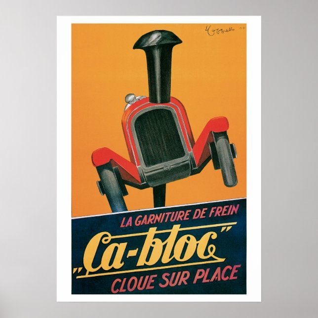 Ca-bloc-Tävla Vintage Art-utskrift Poster (Framsidan)