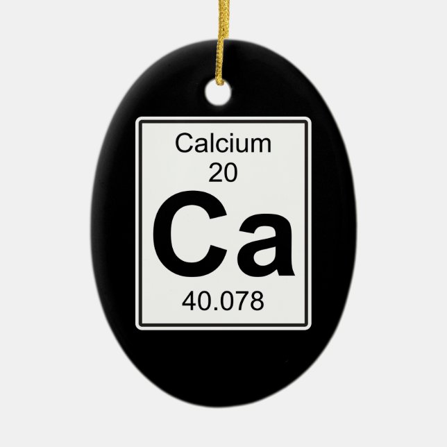 Ca - Calcium Julgransprydnad Keramik (Framsidan)